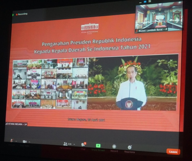 Arahan Presiden Joko Widodo Kepada Kepala Daerah Jelang Idul Fitri 1442 H. Secara Virtual.