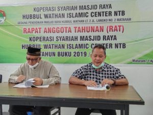 RAT Koperasi Syariah Masjid Raya Hubbul Wathan Islamic Center NTB Tahun Buku 2019-2020