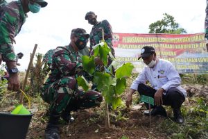 Belajar dari Banjir Bandang, Danrem 162/WB Ajak Masyarakat Rehabilitasi Hutan Dengan Penanaman Pohon