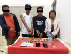 Polisi Ciduk Tiga Laki-laki dan Satu Perempuan, Kedapatan Pesta Shabu di Desa Jagaraga Kediri