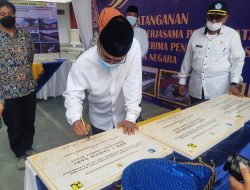 Lobar Fasilitasi Kabupaten/Kota di Lombok Tanda Tangan Kerjasama Hibah PJU-TS Dengan LPP-FBDH.