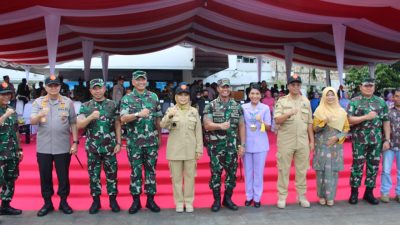 Panglima TNI Pimpin Upacara Pembukaan Latsitarda Nusantara XLII/2022 di Lapangan Bumi Gora Kantor Gubernur NTB.