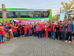 Rachmat Hidayat Lepas Ratusan Kader PDI Perjuangan NTB Ikuti Trip Ziarah Makam Bung Karno, KH Hasyim Asy’ari dan Gus Dur