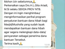 Waspada! Modus Penipuan WhatsApp Mengatasnamakan Penjabat Pemprov NTB