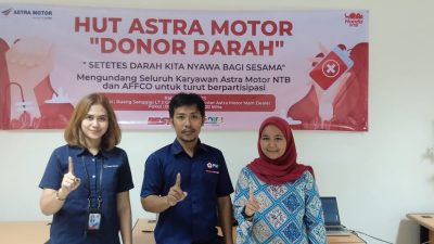 Aksi Kemanusiaan Donor Darah Menjelang HUT ke 53 Astra Motor NTB