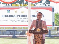 Wujudkan Pemilu Aman, Damai dan Berintegritas, Gubernur NTB Hadiri Deklarasi Pemilu Damai 2024