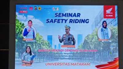 Ratusan Mahasiswa Unram Ikuti Seminar Safety Riding Yang Digelar Oleh PT. Astra Motor NTB