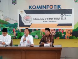 Kadis Kominfotik Buka dan Berikan Arahan Sosialisasi E-Monev