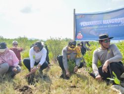 HUT Humas Polri ke-72, Gelar Penanaman Mangrove di Cemara Lembar Selatan