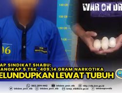 Selundupkan 409,14 Gram Sabu Lewat Tubuh