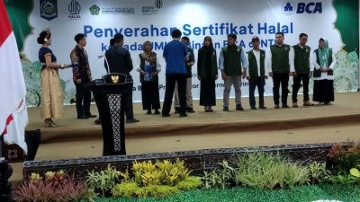 475 UMKM NTB Peroleh Sertifikat Halal !