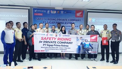 Security Dapat Pelatihan Safety Riding Dari Astra Motor NTB dan Polres Lombok Barat