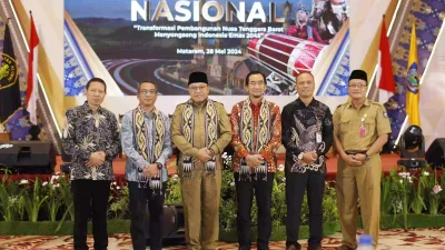 Pj Gubernur Buka Seminar Nasional Transformasi pembangunan NTB menyongsong Indonesia Emas 2045, Sekaligus Tanda Tangan MoU dengan UNBRA