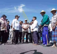 Pj Gubernur NTB Tinjau Bendungan Pandan Duri, Ziarah Makam Pahlawan Nasional hingga Kobarkan Semangat Belajar Santri