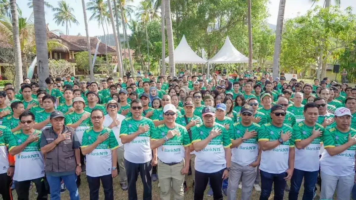 KONI NTB Gelar Outbond Kontingen PON XXI, Pj Gubernur Berbaur dan Beri Motivasi Hebat dan Juara