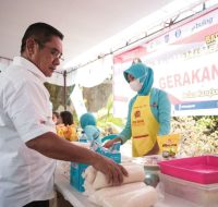 Semarak Peringatan HUT RI ke-79, Dinas Ketahanan Pangan NTB Kembali Gelar GPM di Desa Saribaye Lingsar Lombok Barat