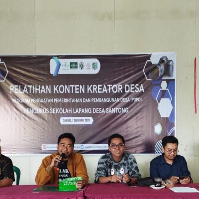 Promosi Potensi Desa, Warga Desa Santong Dilatih Jadi Konten Kreator