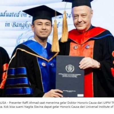 Terjawab Raffi Ahmad Kuliah di Mana,Kok bisa Suami Nagita dapat Gelar Honoris Causa dari UIPM