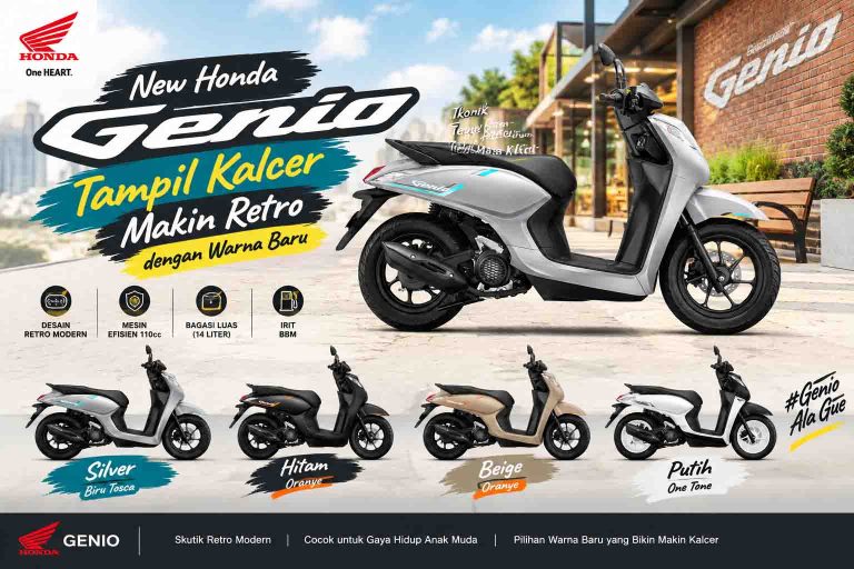 Poster Honda Genio Gaya Retro Modern